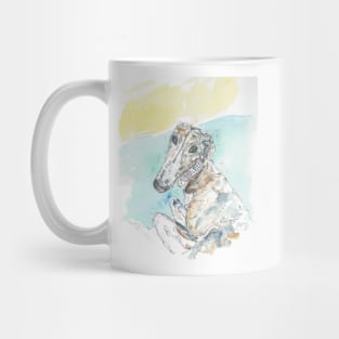 Lurcher portrait Mug